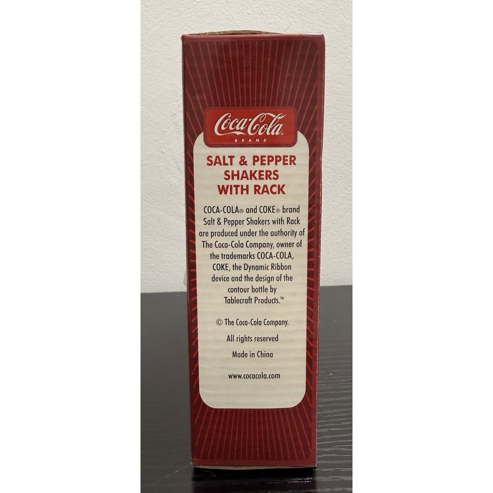 Coca Cola Chrome Look Metal Salt And Pepper Shaker Set - Picture 3 of 4